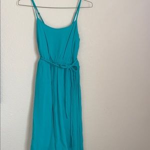 Turquoise high low dress